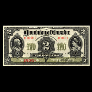 Canada, Dominion of Canada, 2 dollars : January 2, 1914