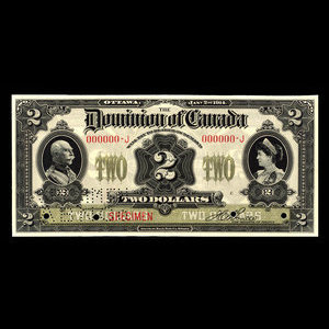 Canada, Dominion of Canada, 2 dollars : January 2, 1914