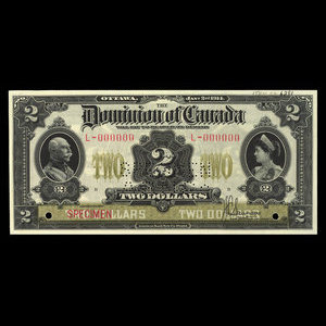 Canada, Dominion of Canada, 2 dollars : January 2, 1914