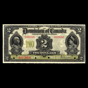 Canada, Dominion of Canada, 2 dollars : January 2, 1914