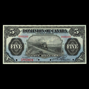 Canada, Dominion of Canada, 5 dollars : May 1, 1912