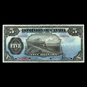 Canada, Dominion of Canada, 5 dollars : May 1, 1912