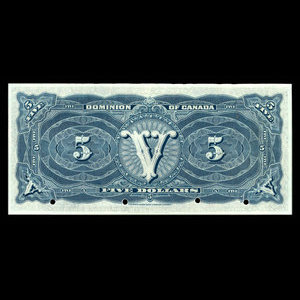 Canada, Dominion of Canada, 5 dollars : May 1, 1912