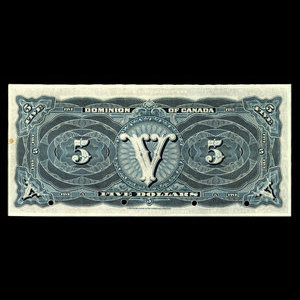 Canada, Dominion of Canada, 5 dollars : May 1, 1912