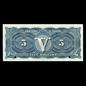Canada, Dominion of Canada, 5 dollars : May 1, 1912