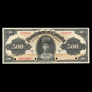 Canada, Dominion of Canada, 500 dollars : January 3, 1911