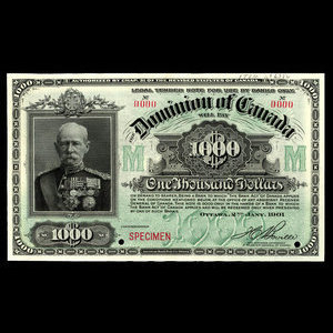 Canada, Dominion of Canada, 1,000 dollars : January 2, 1901