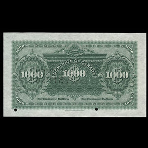 Canada, Dominion of Canada, 1,000 dollars : January 2, 1901