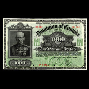 Canada, Dominion of Canada, 1,000 dollars : January 2, 1924