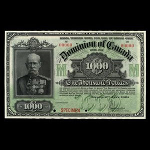 Canada, Dominion of Canada, 1,000 dollars : January 2, 1924