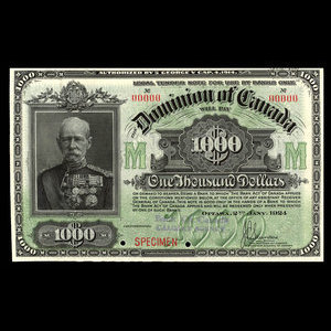 Canada, Dominion of Canada, 1,000 dollars : January 2, 1924