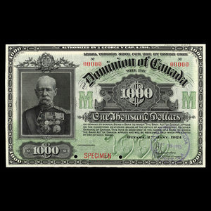 Canada, Dominion of Canada, 1,000 dollars : January 2, 1924