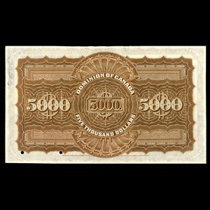 Canada, Dominion of Canada, 5,000 dollars : January 2, 1901