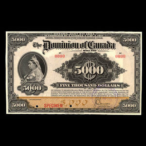 Canada, Dominion of Canada, 5,000 dollars : January 2, 1924