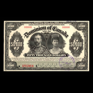 Canada, Dominion of Canada, 50,000 dollars : January 2, 1918