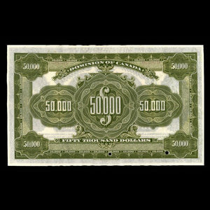 Canada, Dominion of Canada, 50,000 dollars : January 2, 1924