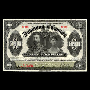 Canada, Dominion of Canada, 50,000 dollars : January 2, 1924