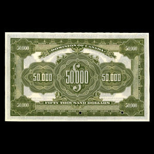 Canada, Dominion of Canada, 50,000 dollars : January 2, 1924