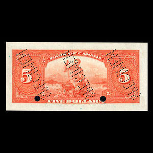 Canada, Bank of Canada, 5 dollars : 1935