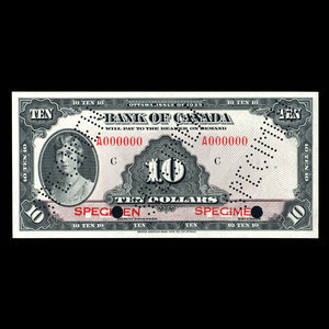 Canada, Bank of Canada, 10 dollars : 1935