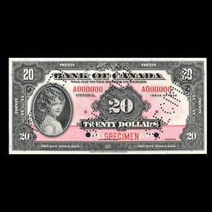 Canada, Bank of Canada, 20 dollars : 1935