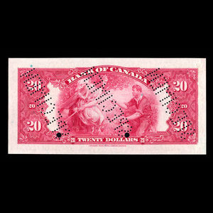 Canada, Bank of Canada, 20 dollars : 1935