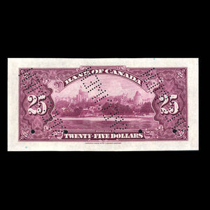 Canada, Bank of Canada, 25 dollars : May 6, 1935