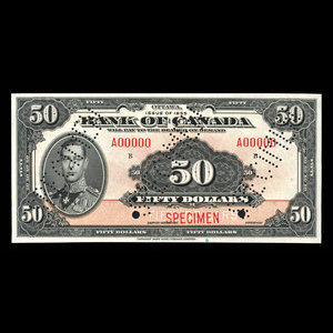 Canada, Bank of Canada, 50 dollars : 1935