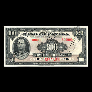 Canada, Bank of Canada, 100 dollars : 1935