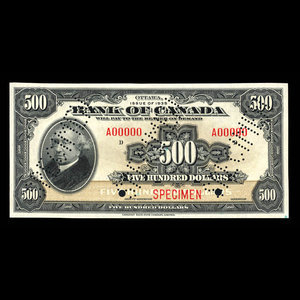 Canada, Bank of Canada, 500 dollars : 1935