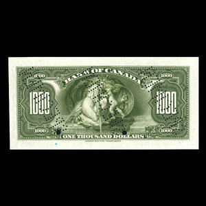 Canada, Bank of Canada, 1,000 dollars : 1935