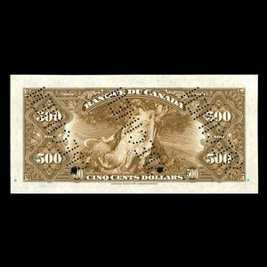 Canada, Bank of Canada, 500 dollars : 1935