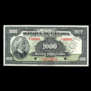 Canada, Bank of Canada, 1,000 dollars : 1935