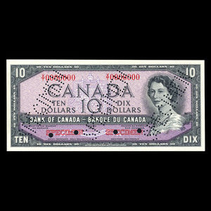 Canada, Bank of Canada, 10 dollars : 1954