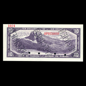 Canada, Bank of Canada, 10 dollars : 1954