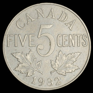 Canada, George V, 5 cents : 1932