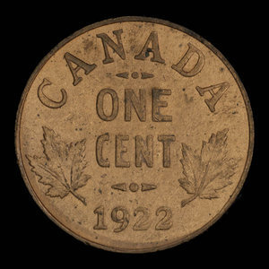 Canada, George V, 1 cent : 1922
