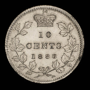 Canada, Victoria, 10 cents : 1888
