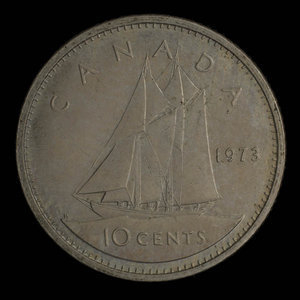 Canada, Elizabeth II, 10 cents : 1973