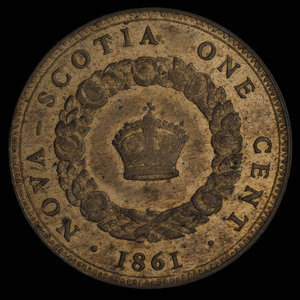 Canada, Victoria, 1 cent : 1861