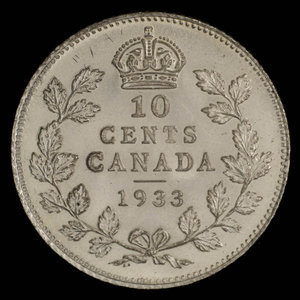 Canada, George V, 10 cents : 1933