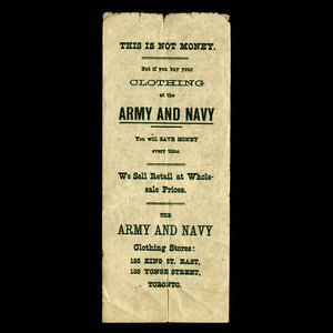 Canada, Army & Navy, no denomination : 1887