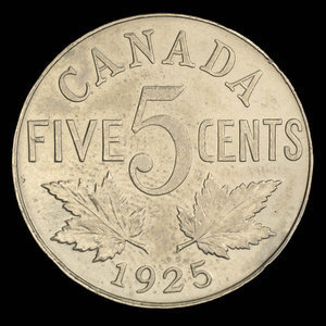 Canada, George V, 5 cents : 1925