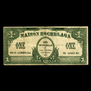 Canada, Maison Hochelaga, 1 dollar : 1935