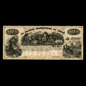 Canada, Société d'Agriculture du Comte, 2 dollars : 1895