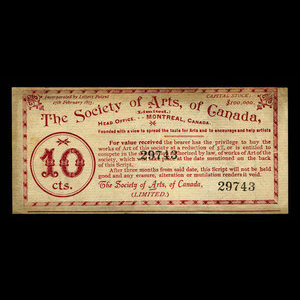 Canada, Society of Arts of Canada, 5 percent : May 15, 1895