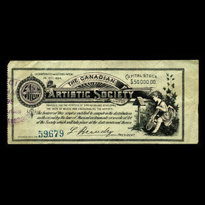 Canada, Canadian Artistic Society Limited, no denomination : June 5, 1895