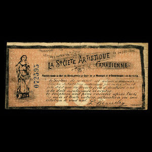 Canada, Canadian Artistic Society Limited, no denomination : February 21, 1895