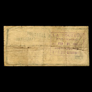 Canada, Canadian Artistic Society Limited, no denomination : February 21, 1895