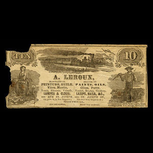 Canada, A. Leroux, no denomination : 1887